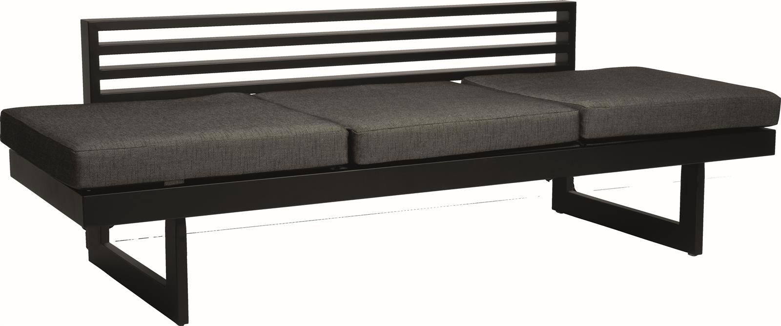 Stern Holly Dining-Bank/Liege schwarz matt/grau