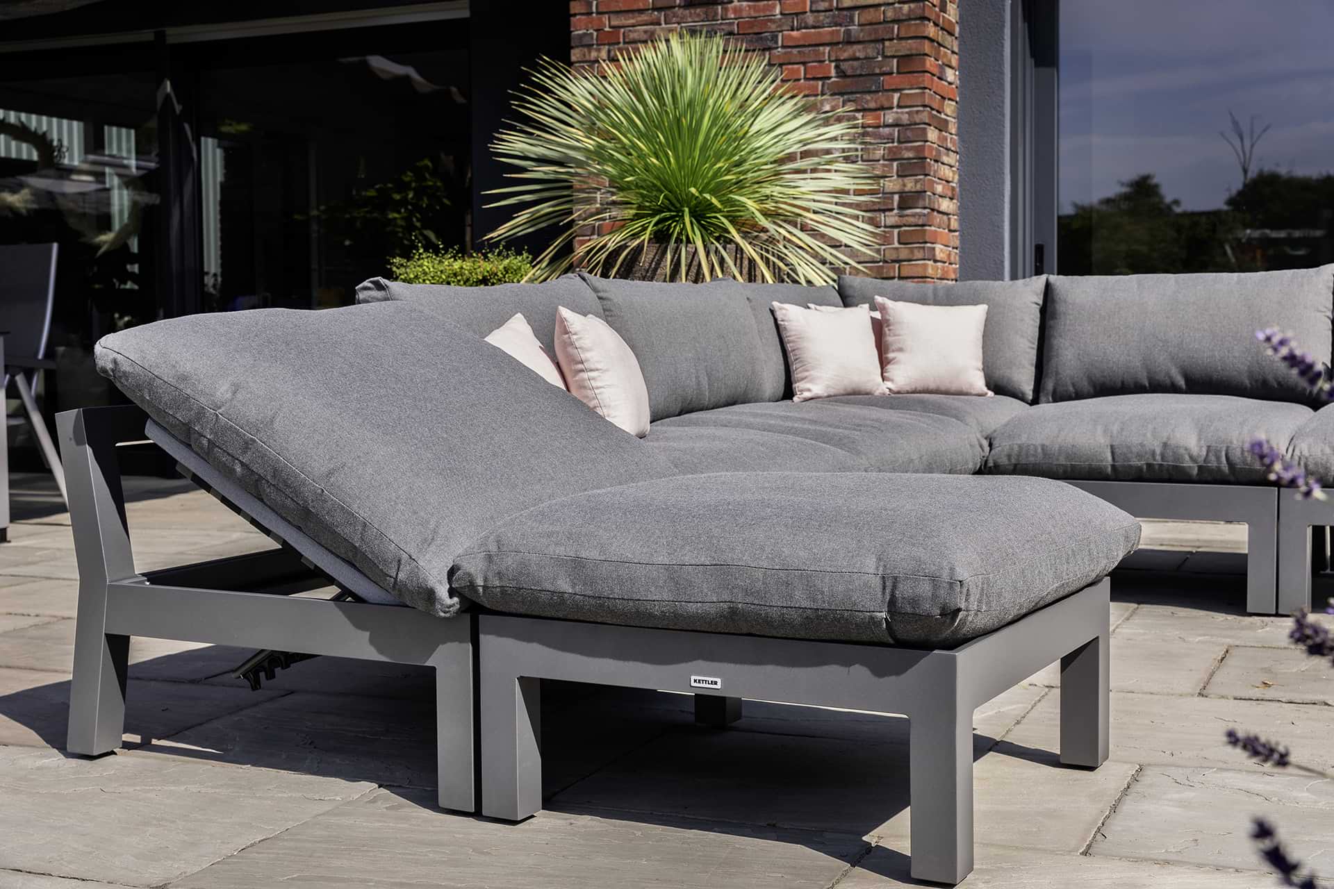 Kettler Comfort Lounge Set 5-teilig Anthrazit Matt/Graphite