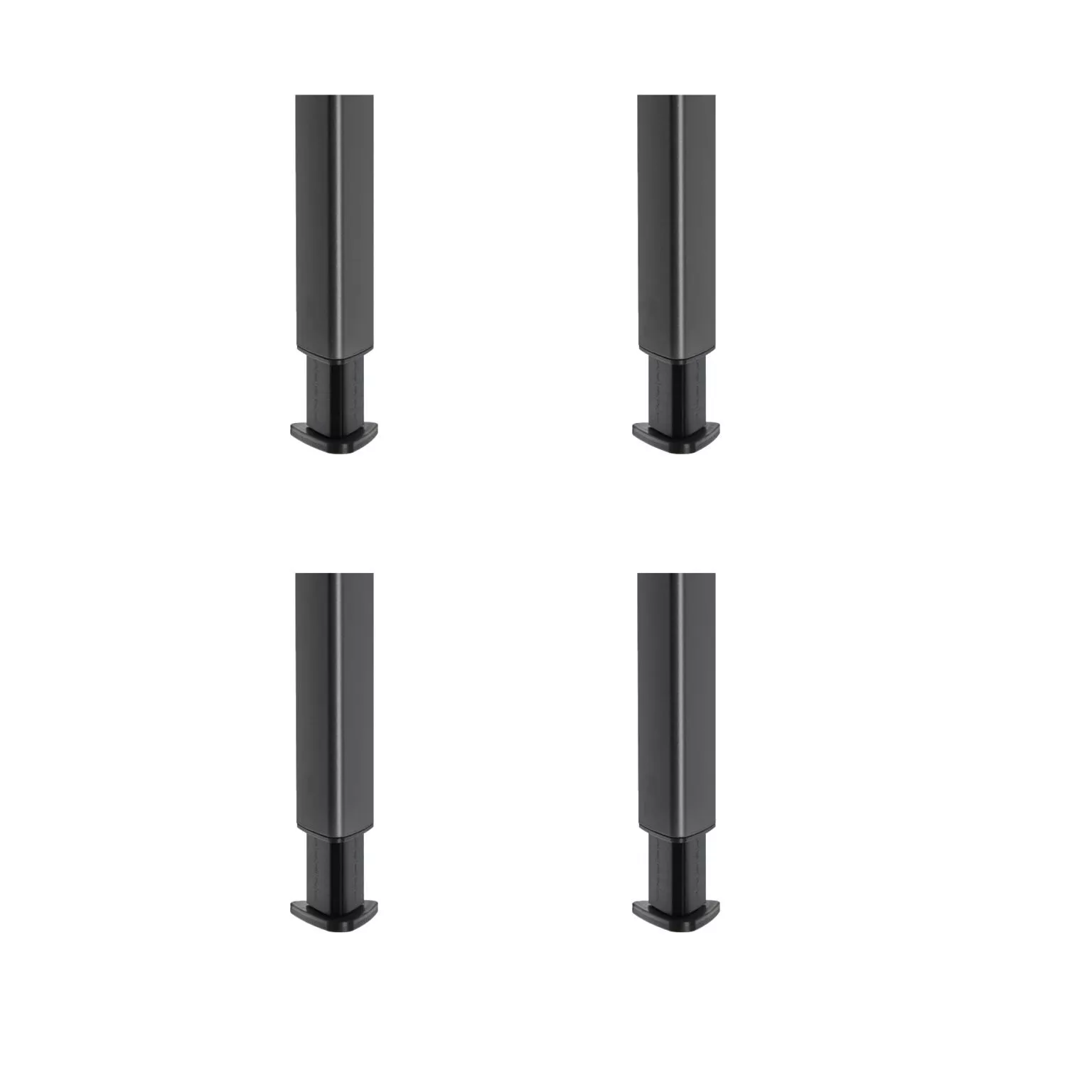 KETTLER Edge Fußkappen 4er Set, höhenverstellbar, anthrazit, Kunststoff