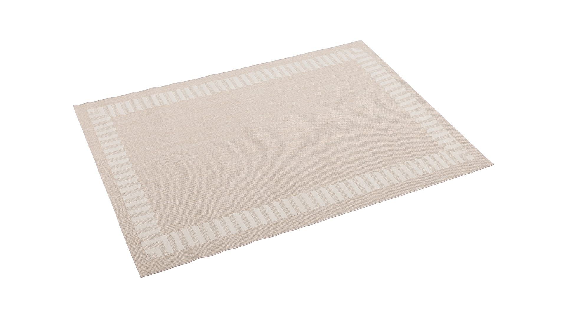 KETTLER Outdoorteppich "Frame" 200x290 cm,  beige grau, recyceltes Polyester