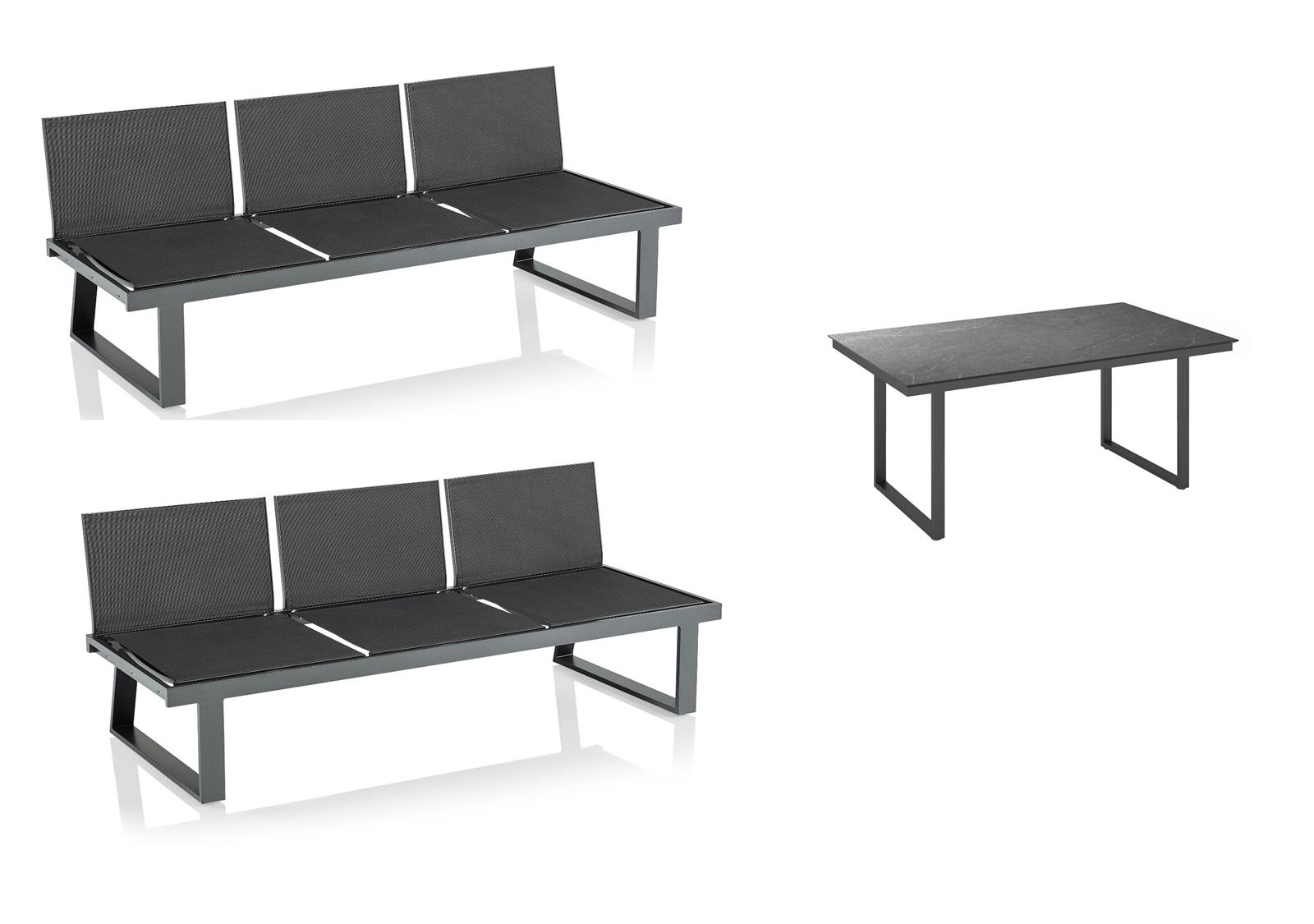 Kettler Rasmus Modular Dining Set anthrazit 4-teilig