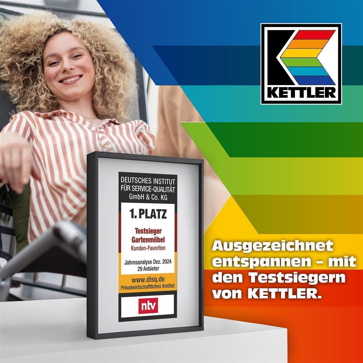 KETTLER TAMPA Bäderliege Silber/Anthrazit