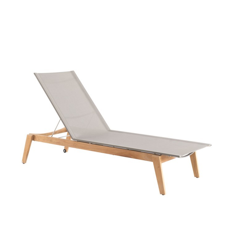 ARCO Lugano Sonnenliege Teakholz Taupe