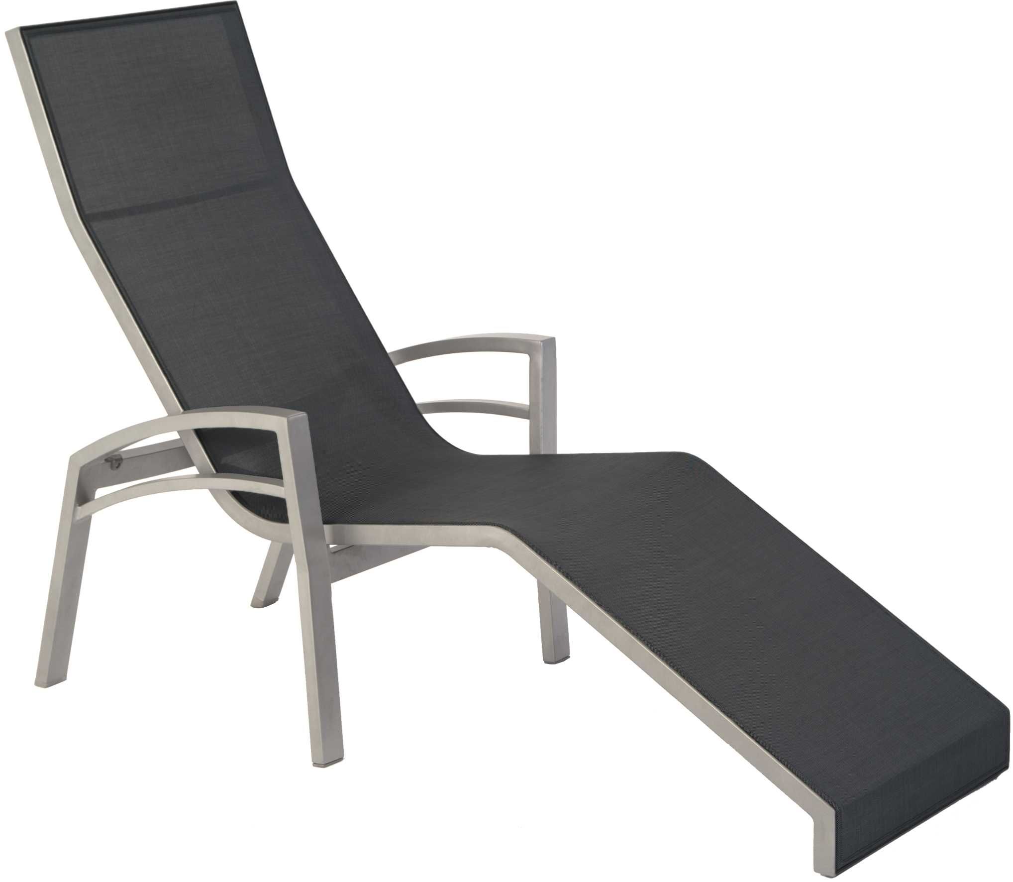 Stern Relaxliege Balance 2 Aluminium graphit mit Bezug Textilen silbergrau