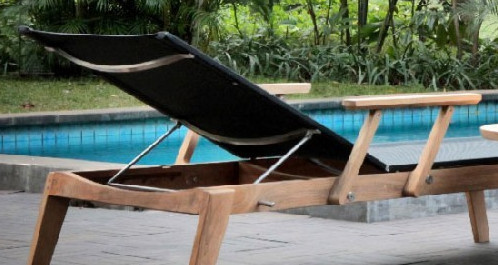 ARCO Armlehnen Set für Liege Lugano aus Teak