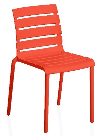 KETTLER Stapelstuhl PONZA Kunststoff rot