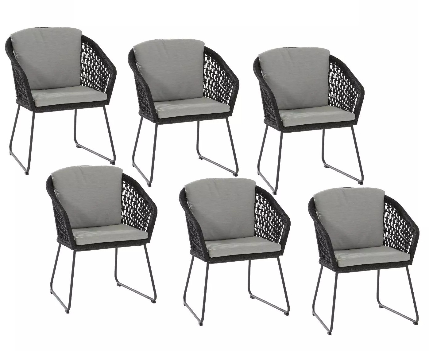 6 Stück 4Seasons Outdoor Mila dining Sessel Rope